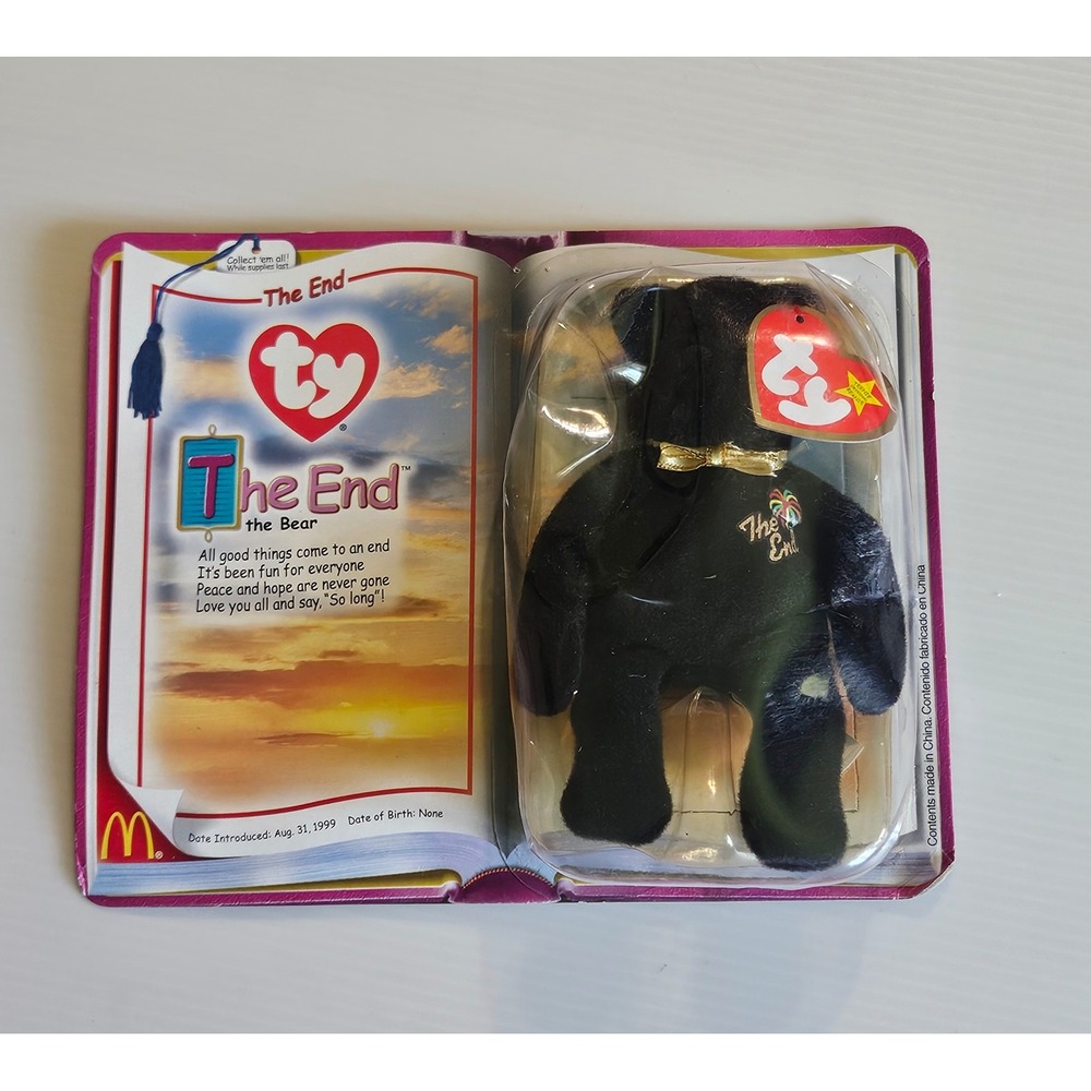 Ty Teenie Beanie Babies 2000 The End the Bear McDonald's Happy Meal Toy #11 New